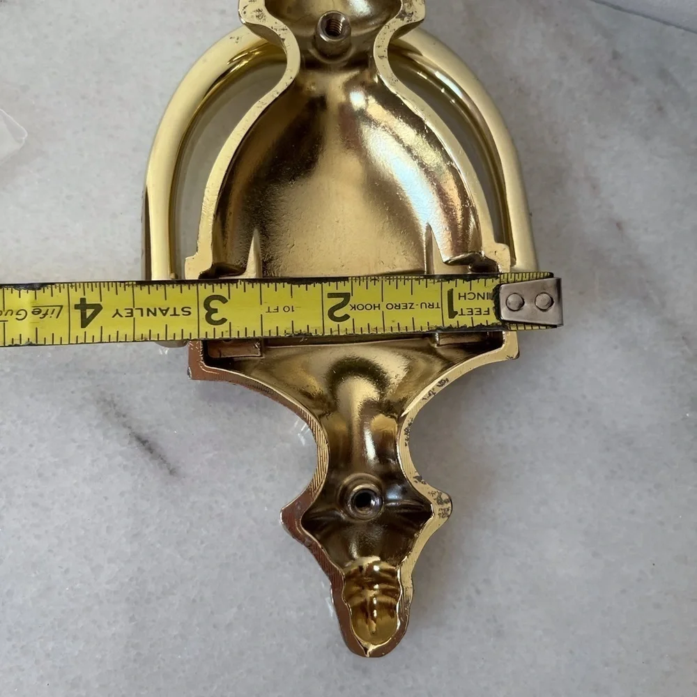 Vintage Polished Brass Door Knocker Traditional Colonial 6.75